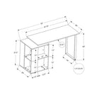 Monarch Specialties - 7601 Bureau - 55 po L/Chêne Noir Orientation Gauche Ou Droite-Assemblage requis: des instructions illustrées et tout le matériel sont fournis pour plus de commodité (des outils supplémentaires peuvent être nécessaires).