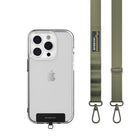 SwitchEasy - MagEasy Carte à sangle avec tour de cou amovible et lanière de téléphone - Sangle de 20 mm - Vert armée-Pas besoin de compromis entre forme et fonction