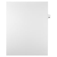 Markmaker - Intercalaires imprimes Legal, Blanc, 1/25th coupe, format lettre, sans trous, 25 tabs/PQT, 5 PQT/Boite, Numero 182-Intercalaires imprimes Legal
