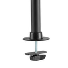Rocelco – Support de table DM3 à deux articulations pour trois moniteur, 13 po à 27 po, noir-Pinces pour gestion de câbles incluses