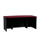 Sauder 71"W La Collection Via Bureau Ministre - Finition Classic Cherry-La surface supérieure en mélamine est résistante à la chaleur, aux taches et aux rayures pour la durabilité