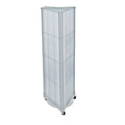 Azar Displays – Présentoir de sol à panneaux perforés sur 3 côtés et à roulettes, 60 x 16 po, transparent (700451-CLR)-Le présentoir est préassemblé