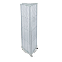 Azar Displays – Présentoir de sol à panneaux perforés sur 3 côtés et à roulettes, 60 x 16 po, transparent (700451-CLR)-Le présentoir est préassemblé