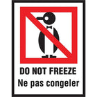 Étiquettes internationales de manutention spéciale, « ne pas congeler », bilingue, 3 po x 4 po, 500/rouleau-Dimensions : 3 po x 4 po