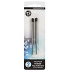 Merangue - Recharge pour stylo à bille de type P - pointe moyenne - noir - paquet de 2  -Taille de pointe de 1,0 mm