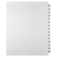 Markmaker - Serie des Intercalaires imprimes Legal, Letter Size, Blanc, 1/15th coupe, un jeu, Numero 181 - 195-Blanc