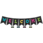 Ressources créées par l'enseignant Chalkboard Brights Pennants Welcome, 96 Pack-Utilisez des lettres GÉANTES pour créer un panneau de bienvenue que personne ne peut manquer !
