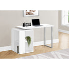 Monarch Specialties - 7600 Bureau - 55 po L/Blanc Orientation Gauche Ou Droite-Bibliothèque ouverte attenante peut être assemblée à gauche ou à droite pour une plus grande flexibilité.