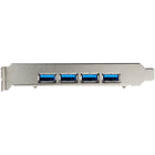 StarTech - Carte PCIe USB 4 ports-La carte adaptateur pcie usb pour ordinateur fixe s'installe dans un slot pcie 2.0 x4 de hauteur standard; comp. windows/linux/macos avec installation automatique du pilote sous windows 8 et versions ultérieures; compatible usb 3.0/2.0