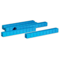 Ressources d'apprentissage Composants de base dix 50 bâtonnets bleus-Promouvoir un amour précoce pour l'apprentissage des mathématiques et de la géométrie grâce à des explorations pratiques avec des tiges en plastique durables