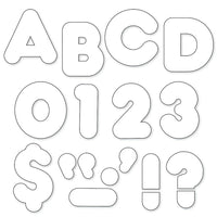 Trend Enterprises Casual Uppercase Ready Letter 4", Blanc, 426 Pack-Lettres perforées pratiques, idéales pour les affichages, la signalisation, les activités d'apprentissage, l'étiquetage et plus encore !