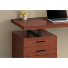 Monarch Specialties - 7641 Bureau 48 po L - Cerise/Metal Noir/Face L/R-Restez organisé grâce aux tiroirs de rangement fermés et au tiroir classeur pratique avec barres de suspension, idéal pour ranger les documents importants et les articles de bureau.
