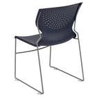 Flash Furniture - Chaise empilable marine à dossier complet de la série HERCULES, cadre enduit de poudre grise, paquet de 5-Quantité de pile: 25