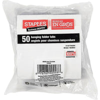 Staples® - Onglets pour chemises suspendues, 3 1/2 po, transparents-Incolore