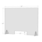 Eddie’s - Bouclier / barrière de protection de caissier au comptoir - Acrylique transparent - 32 po L x 24 po H-32 po L x 24 po H