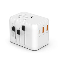 Powerology - PD 20W Adaptateur universel de voyage avec 2 USB-A ET 1 USB-C-Protection des circuits