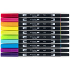 Tombow - Stylos à double pointe, couleurs vives, paq./10-Pour les artistes, illustrations, petits dessins, ou pour écrire son journal, pratiquer son écriture