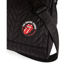 The Rolling Stones - Collection Iconic - Sac de voyage en nylon matelassé avec bandouilière réglable et amovible - Noir-Poche intérieure rembourré, idéale pour votre ordinateur portable ou votre tablette (jusqu’à 15,6 pouces)