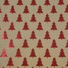 JAM Paper -  Emballage cadeau – Papier d'emballage kraft de Noël – 50 m² – Arbres rouges sur papier kraft marron – 2 rouleaux/paquet-La superficie parfaite pour emballer rapidement et facilement vos cadeaux