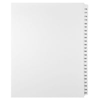 Mark Maker – Ensemble d’onglets séparateurs juridiques blancs, 1/25 onglets, format lettre, sans trous, numéros 176 à 200-Onglets séparateurs blancs, 1/25 onglets