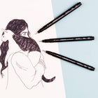 Tombow - Stylos pour le dessin, encre noire, paq./3-Sans odeur