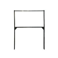 Futech – Porte-enseigne métallique LS003 pour pelouse, 32 x 25 x 1 (po), noir-Cadre de 25 larg. x 32 haut. (po) ; pour insert de 24 larg. x 12 haut. (po)