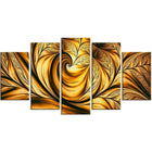 Designart – Imprimé sur toile, Rêves dorés, 5 panneaux (PT3026-373)-Impression