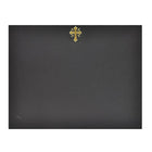 St. James – Reliures de présentation, motif crucifix feuille d'or, lin noir 80 lb, paq./25-Accueille les certificats de 8 1/2 po x 11 po