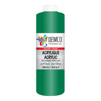 DEMCO EnCouleurs Inc Acrylique scolaire - 500 mL - Vert fonce-Acrylique scolaire