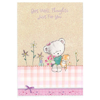 Rosedale – Cartes de souhaits et enveloppes, Get Well, adorable, 3 3/4 x 7 1/4 po, 12/paquet (17210)-Imprimées sur papier cartonné non couché de haute qualité