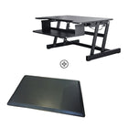 Rocelco – Plateforme surélevée pour bureau assis/debout, hauteur réglable, avec tapis anti-fatigue moyen, noir-ADR a un cadre en métal robuste avec une poignée latérale facile à saisir et un piston à gaz et peut soulever ou abaisser 30 livres