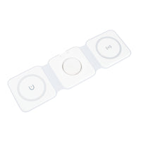 Powerology - Socle de chargeur pliable 15W avec MagSafe - Blanc-Recharge rapide de 15 W