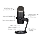 Blue Yeti Nano Premium USB Condenser Microphone - Black-Multiple pickup patterns: Cardioid and omni pickup patterns are optimal for pro recording and streaming, Zoom meetings, Twitch gaming, podcasting, YouTube videos, voice-overs and more