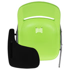 Flash Furniture - Chaise coquille ergonomique verte avec accoudoir-tablette rabattable pour droitiers, paquet de 5-Taille de la tablette: 12 po larg. x 17 po prof. x 11,5 po haut. du siège