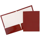 JAM Paper – Chemises de présentation lustrées avec 2 pochettes, marron, 6/paquet (v0312403a)-Marron