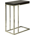 Monarch Specialties - 3007 Table D'Appoint - Espresso/Metal Chrome-Manger ou boire assis sur votre canapé n'a jamais été si confortable ! Cette belle table d'appoint à âme creuse au fini cappuccino offre assez d'espace pour y mettre vos goûters, boissons et repas. Sa base en métal chromé permet un support solide tout en ayant une allure qui conviendra à tout décor.