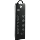GE - Parasurtenseur 10 prises avec USB - 3000 J - 2 ports - 6 pi - Noir-6