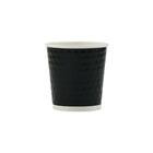 Gobelets à Double Paroi Ondulée - 4oz - Rouge - Paquet de 200-Servez vos boissons chaudes et froides avec confiance