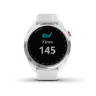 Garmin - Montre intelligente Approach S42 - Argent poli avec bracelet blanc-Planifiez votre meilleur coup d'approche et enfoncez votre putt avec Green Contour Data. Avec votre abonnement actif à l'application Garmin Golf, vous pouvez voir la direction de la pente du green sur certains parcours.