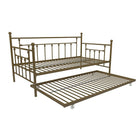 Lit de jour et lit gigogne Manila une place - Or-Modèle multifonctionnel parfait pour les petits espaces et pour accueillir des invités à coucher