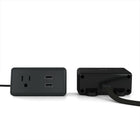 NXT Technologies - Rallonge de 5 pi, 1 prise/2 ports USB, noir (NX56823)-Câble tressé d'une longueur de 5 pi