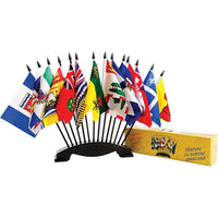 Ensemble de drapeaux de base Canadiana, 4 po x 6 po-Fanion de 4 po x 6 po 100 % polyester pour utilisation à l'intérieur et à l'extérieur