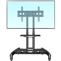 North Bayou - Support mobile de téléviseur avec tablette ajustable, pour téléviseursde 32 à 65 po-Convient à la plupart des téléviseurs à écran plat de 32 à 65 po