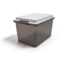 TRU RED – Bac de rangement étanche et résistant à la poussière, 64,7 l, avec couvercle verrouillable-Le bac de rangement à couvercle verrouillable résistant aux intempéries est idéal pour organiser la maison et le bureau