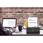 Epson - WorkForce ES-C320W Scanner de documents de bureau compact sans fil - Noir-Formats de papier: A4, carte postale, cartes de visite, lettre, A5, A6, B5, B6, cartes plastiques, légal