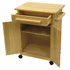 Winsome Kitchen – Chariot de cuisine avec un tiroir, une armoire, naturel-Le chariot de stockage compact à roulette offre un espace de travail multiusage pour les cuisines