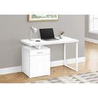 Monarch Specialties - 7760 Bureau 48 po L - Blanc Orientation Gauche Ou Droite-L'unite de rangement peuvent être installés sur le côté gauche ou droit au choix ; Fini de tous les côtés pour un placement flexible partout dans un bureau à domicile