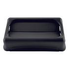Couvercle à bascule Rubbermaid Slim Jim, noir-Noir