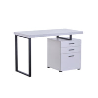 Brassex - Bureau avec rangement - 47,25 po W x 23,75 po D x 30 po H - Blanc-Style contemporain