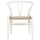 Nicer Furniture - chaise Wegner Wishbone - blanc - paquet de 2-Design moderne du milieu du siècle.